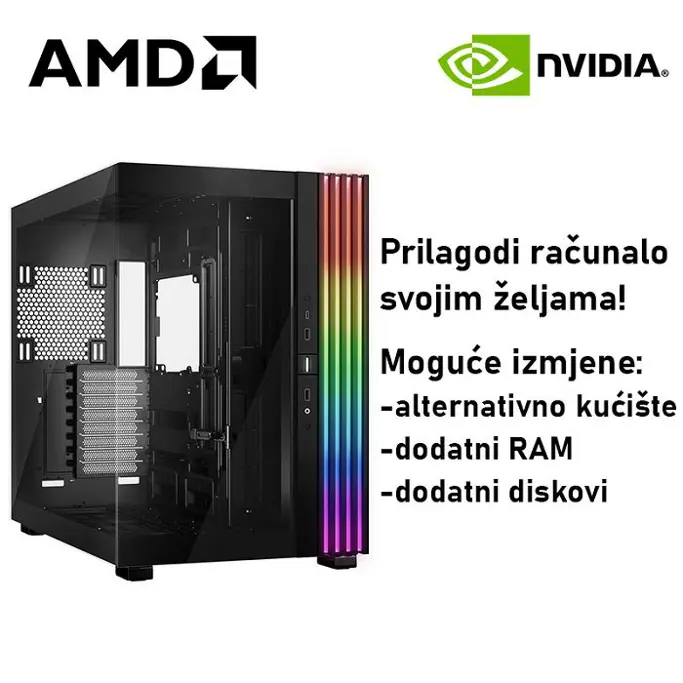 Računalo ADM Workstation W32 AMD Ryzen 9 7900X, 32GB DDR5, 1TB NVMe SSD, Quadro RTX 4000 ADA gen. 20GB, Windows 11 Pro - Slika 1