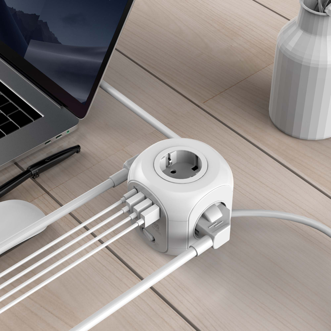 RealPower PowerBox 431, 5x Šuko, 3xUSB-A, USB-C, 1.8m - Slika 3