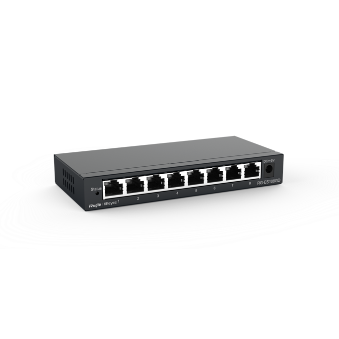 Ruijie Reyee Switch, 8-port, Gigabit, Metal Casing, RG-ES108GD - Slika 1