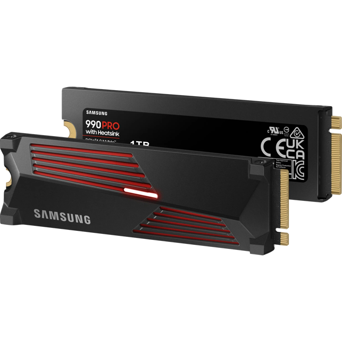 Samsung SSD 1TB 990 PRO Heatsink, M.2, PCIe 4.0 x4, MZ-V9P1T0CW, 600TBW, Heatsink - Slika 2