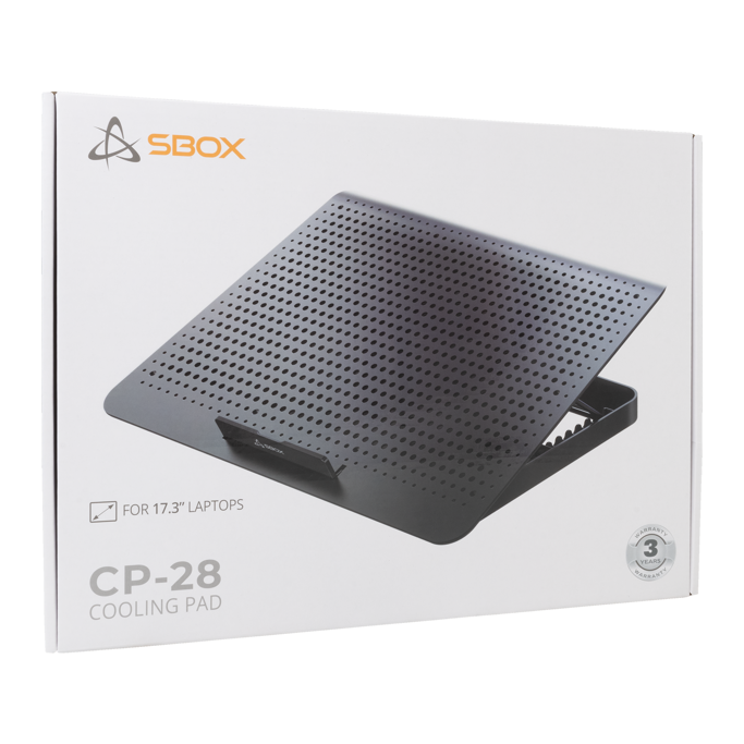 SBOX hladnjak za laptop do 17.3", CP-28, Black - Slika 9