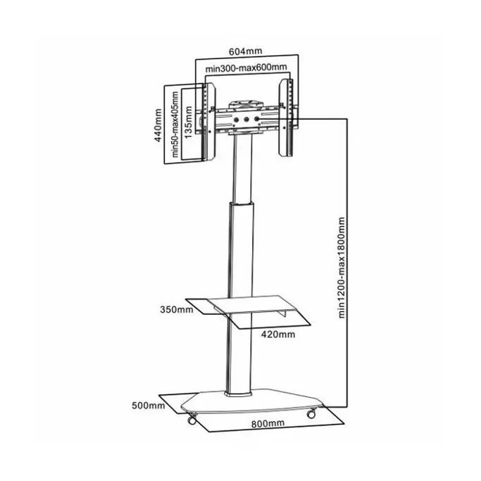 SBOX podni nosač za monitor/TV FS-500 - Slika 3