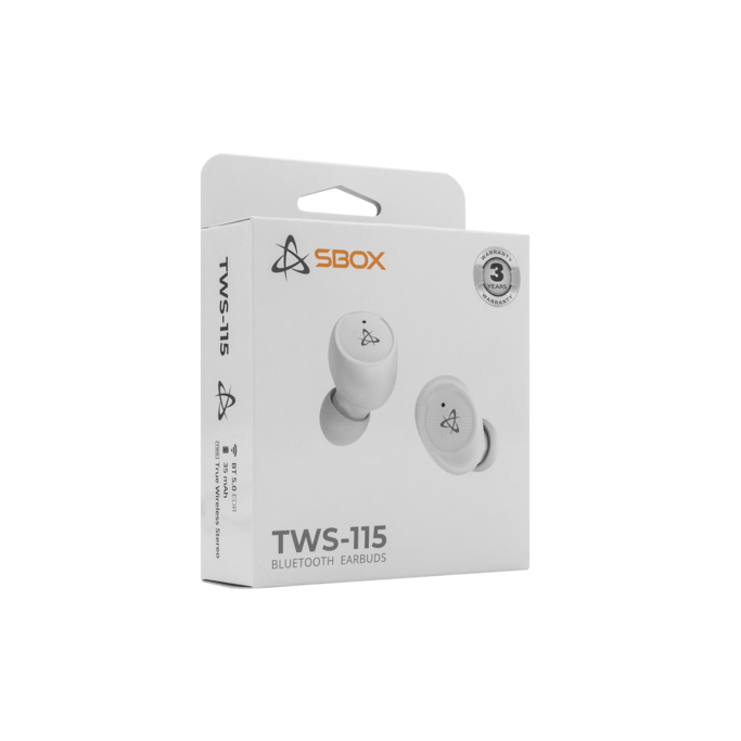 SBOX slušalice EB-TWS-115 Earbuds, Bluetooth, bijele - Slika 5