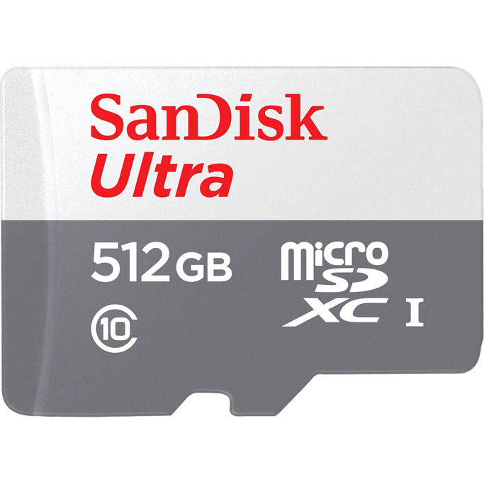 SD micro 512GB Sandisk Ultra + adapter, 100MB/s, Class 10 UHS-I, SDSQUNR-512G-GN6TA - Slika 2
