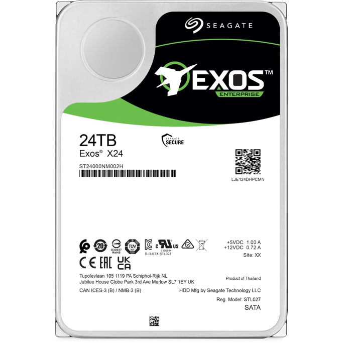 Seagate 24TB 3.5", 7200rpm, 512MB, Exos X24, SATA, 512e/4Kn, 6Gb/s, ST24000NM002H - Slika 6
