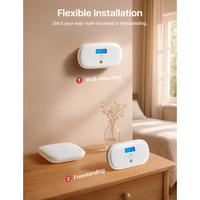 Senzor X-Sense XC0C-MR, detektor ugljik monoksida, Wi-Fi (2.4GHz), bijeli - Slika 7