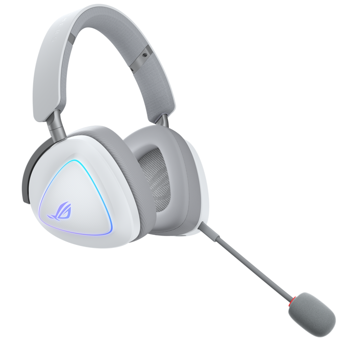 Slušalice Asus ROG Delta II, USB, BT, bežične, bijele, 90YH03W0-BHUA10 (PC/MAC/PS4/PS5/NSW) - Slika 3