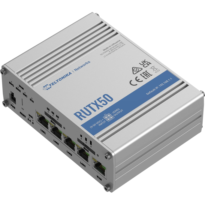 Teltonika RUTX50, Industrial dual-SIM multi-network router 5G Router - Slika 1