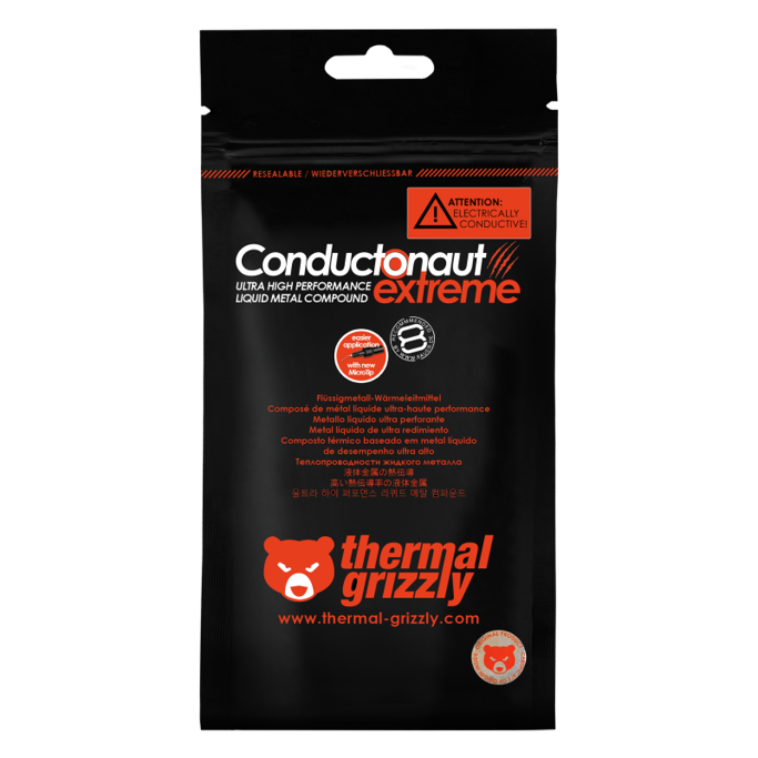 Termalna pasta Thermal Grzzly Conductonaut Extreme, liquid metal, 1g/0.16ml, TG-CE-001-R - Slika 1