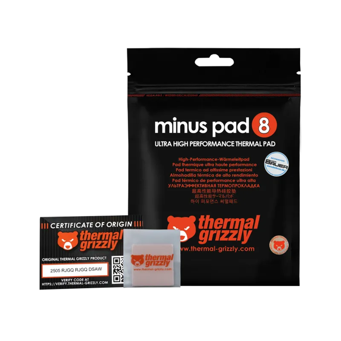 Thermal pad Thermal Grizzly Minus Pad 8, 30x30x2mm, TG-MP8-30-30-20-1R - Slika 1