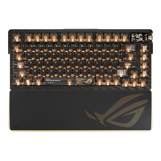 Tipkovnica Asus ROG Azoth Extreme Edition 20 mehanička, OLED display, NX RGB, bežična, crna, 90MP04VF-BKUA20 - Slika 2
