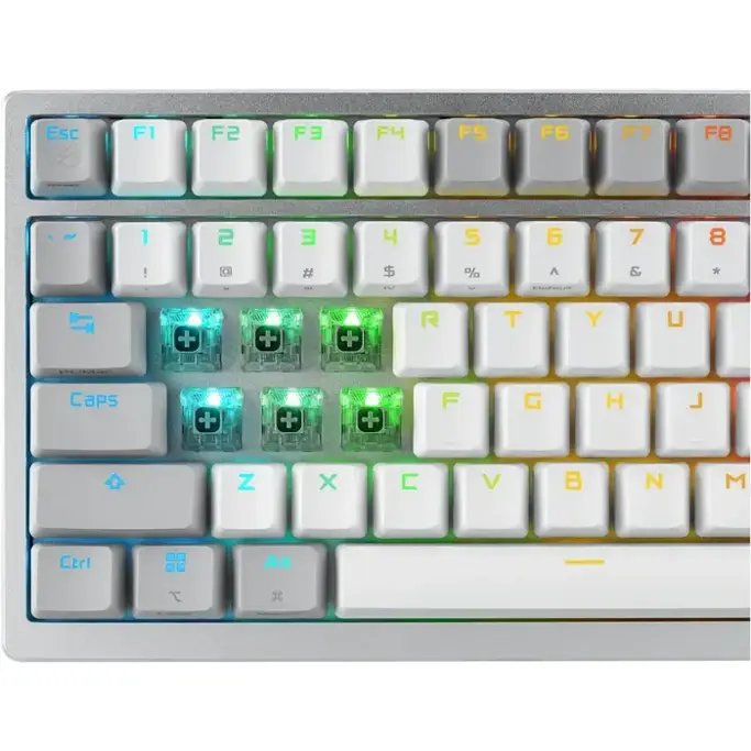 Tipkovnica ASUS ROG Azoth mehanička, OLED display, NX RGB, PBT, Wirelles, bijela, 90MP031A-BKUA11 - Slika 8