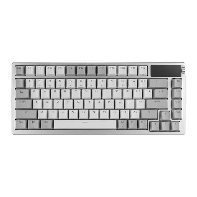 Tipkovnica ASUS ROG Azoth mehanička, OLED display, NX Snow, RGB, PBT, bežična, bijela, 90MP031A-BKUA11 - Slika 5