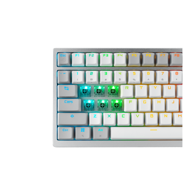 Tipkovnica ASUS ROG Azoth mehanička, OLED display, NX Snow, RGB, PBT, bežična, bijela, 90MP031A-BKUA11 - Slika 8