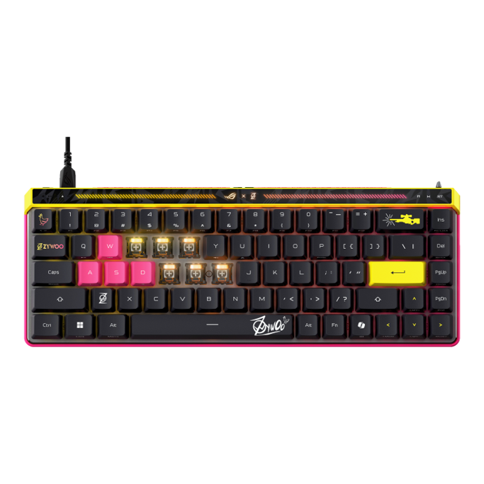 Tipkovnica Asus ROG Falchion Ace HFX ZywOo mehanička, ROG HFX magnetski, RGB, 90MP04KE-BKUA20 - Slika 18