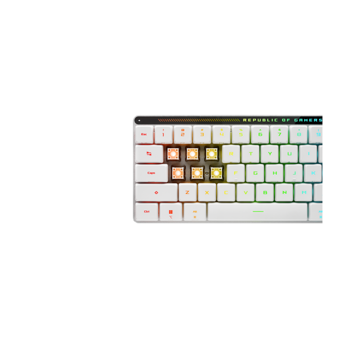 Tipkovnica Asus ROG Falchion RX mehanička, Low Profile, RGB, bijela, UK layout, 90MP03EC-BKEA10 - Slika 9