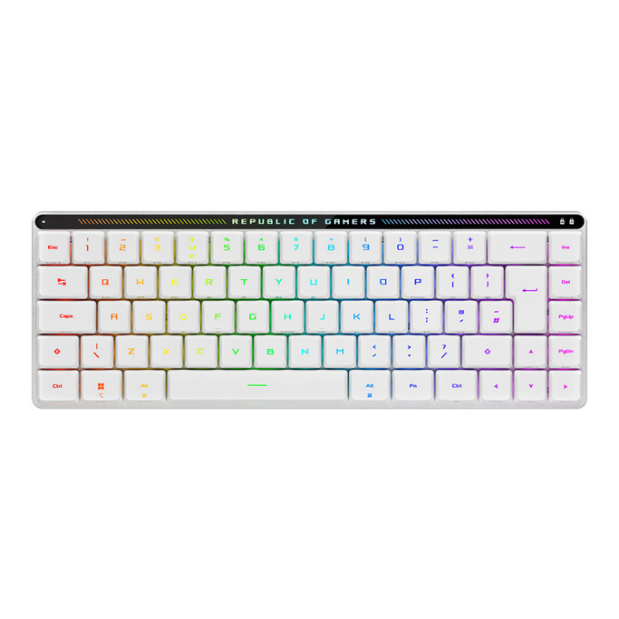 Tipkovnica Asus ROG Falchion RX mehanička, Low Profile, RGB, bijela, UK layout, 90MP03EC-BKEA10 - Slika 2