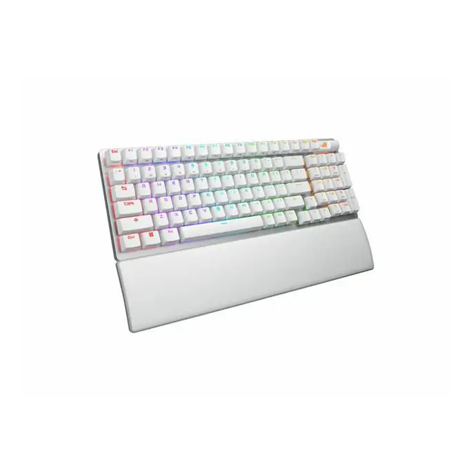 Tipkovnica ASUS ROG Strix Scope II 96 mehanička, NX RGB, PBT, Wirelles, bijela, 90MP037A-BKUA30 - Slika 3