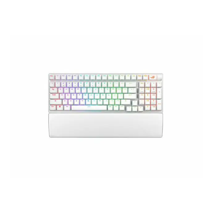 Tipkovnica ASUS ROG Strix Scope II 96 mehanička, NX RGB, PBT, Wirelles, bijela, 90MP037A-BKUA30 - Slika 2