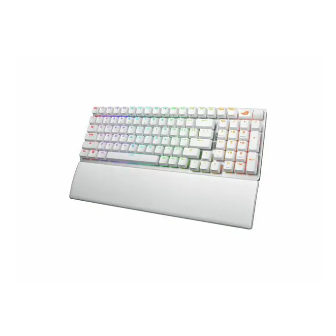 Tipkovnica ASUS ROG Strix Scope II 96 mehanička, NX RGB, PBT, Wirelles, bijela, 90MP037A-BKUA30 - Slika 1
