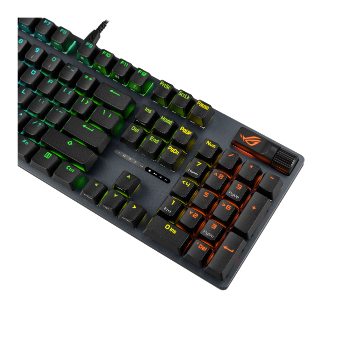 Tipkovnica ASUS ROG Strix Scope II X mehanička, NX V2, PBT, crna, 90MP03XF-BKUA20 - Slika 6