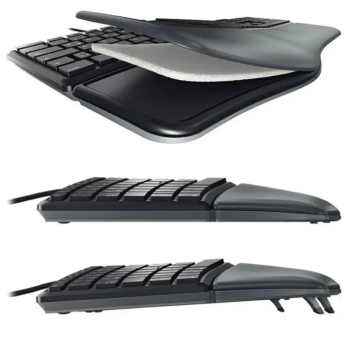 Tipkovnica Cherry KC 4500, ergonomska, USB, crna - Slika 2