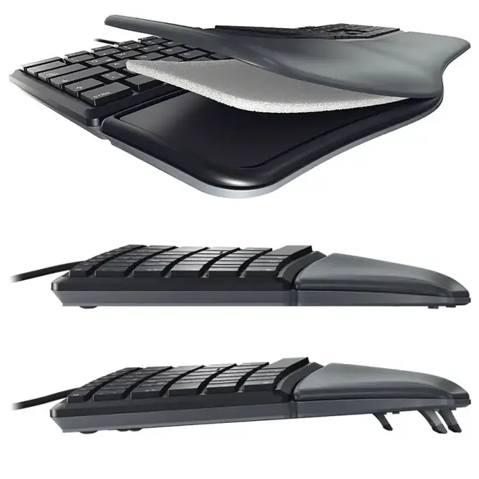 Tipkovnica Cherry KC 4500, ergonomska, USB, crna - Slika 5