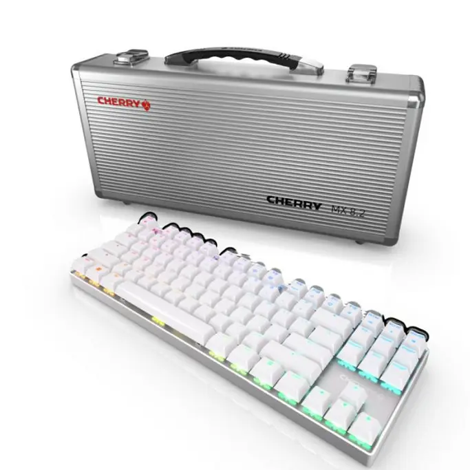 Tipkovnica Cherry MX 8.2 TKL RGB, mehanička, MX red, bežična/BT, bijela - Slika 2