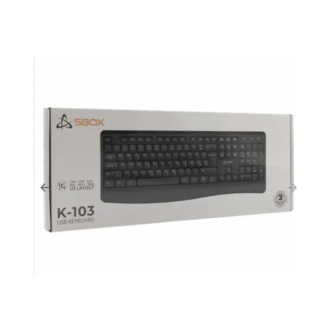 Tipkovnica SBOX K-103, USB, Membranska, Crna, 3858894503988 - Slika 5