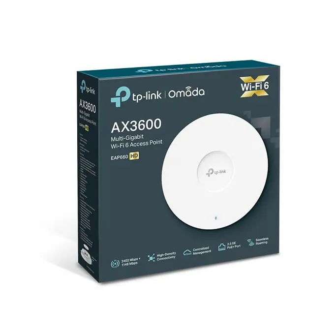 TP-Link Access Point EAP660 HD, AX3600 Wireless Ceiling Mount Access Point, Dual-Band Wi-Fi 6 - Slika 6