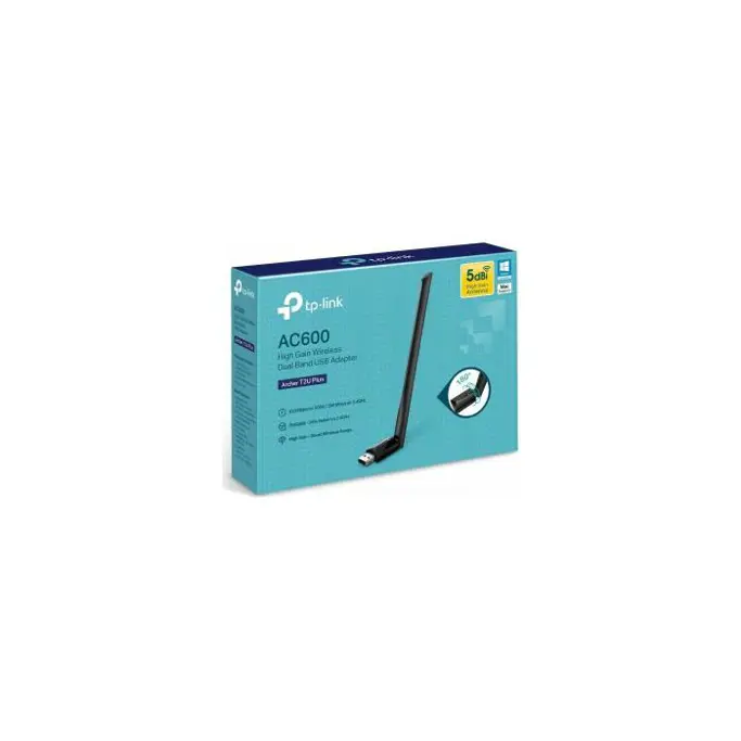 TP-Link Archer T2U Plus, USB 2.0 AC600 High Gain Wireless Dual Band USB Adapter - Slika 1