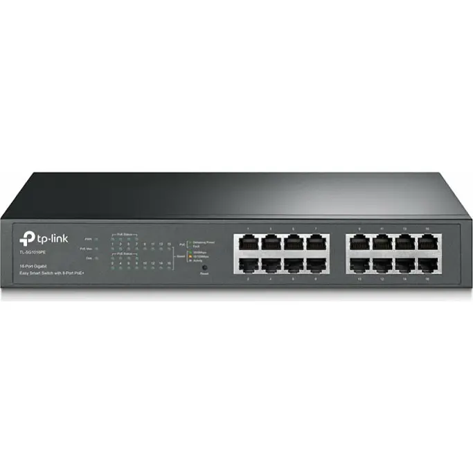 TP-Link Switch TL-SG1016PE, 16-Port Gigabit Easy Smart PoE Switch with 8-Port PoE+ - Slika 1