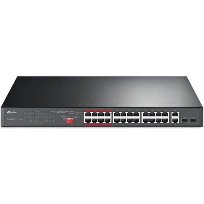 TP-Link Switch TL-SL1226P, 24-Port 10/100Mbps + 2-Port Gigabit Unmanaged PoE+ Switch - Slika 1