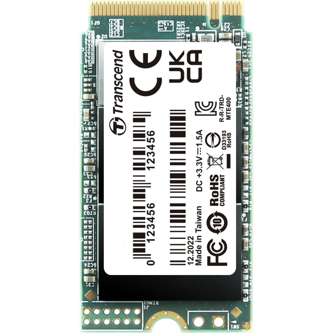 Transcend SSD MTE400S 512GB M.2 42mm, 2242, PCIe gen3 x4, TS512GMTE400S - Slika 2
