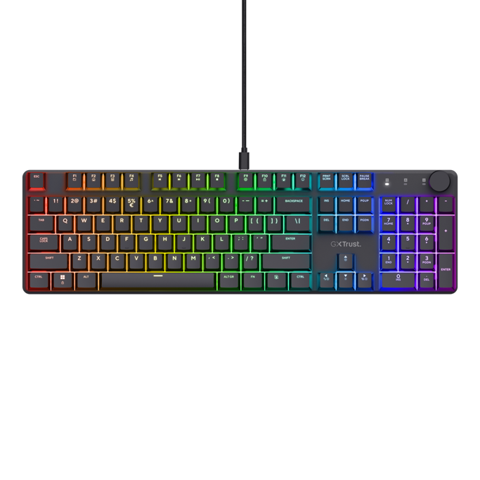 Trust tipkovnica GXT 866 Torix, Gaming, mehanička, RGB, US, crna, USB, 24910 (PS5, Xbox) - Slika 3
