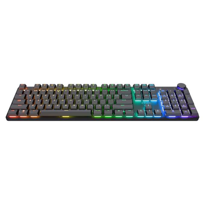 Trust tipkovnica GXT 868 Torix, Gaming, mehanička, RGB, US, crna, bežična, 25368 - Slika 3