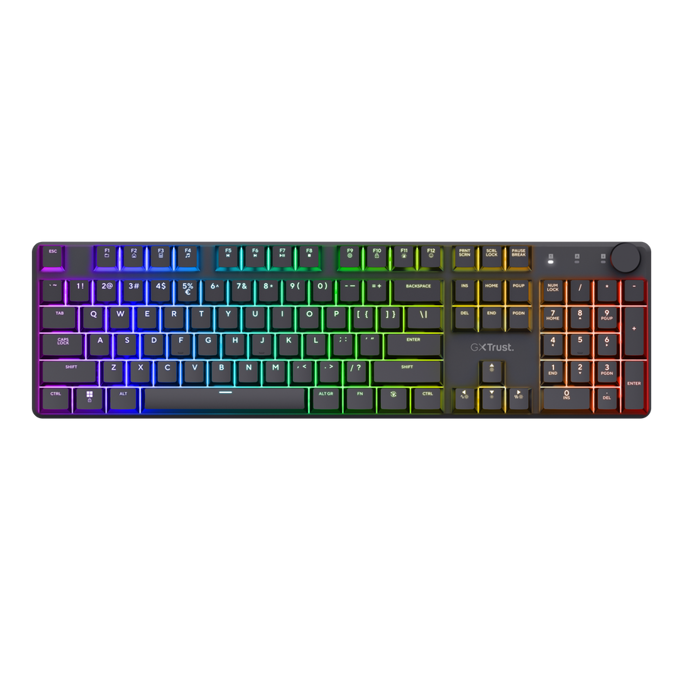 Trust tipkovnica GXT 868 Torix, Gaming, mehanička, RGB, US, crna, bežična, 25368 - Slika 2