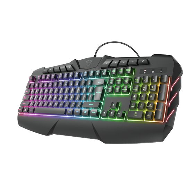 Trust tipkovnica GXT 881 Odyss, Gaming, osvjetljena, US, crna, USB, 23855 - Slika 1
