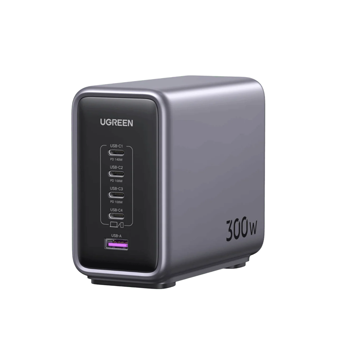 UGREEN Nexode GaN II Tech zidni punjač 300W, 5 portni, GAN 2x, 90903B - Slika 1