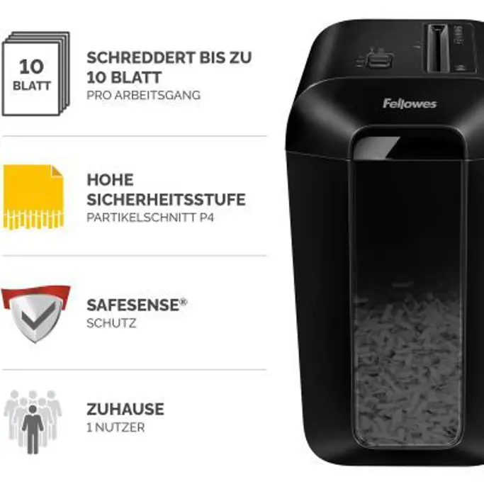 Uništavač dokumentacije Fellowes Powershred LX65, Cross-Cut, crni, 4400701 - Slika 6