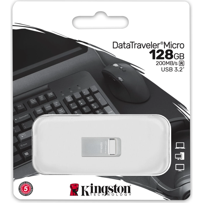 USB 128GB Kingston DT Micro, USB-A 3.2 Gen1, DTMC3G2/128GB - Slika 1