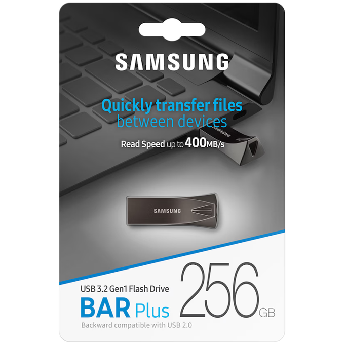 USB 256GB Samsung BAR Plus Titan Gray USB-A, USB 3.1 , MUF-256BE4/APC - Slika 1