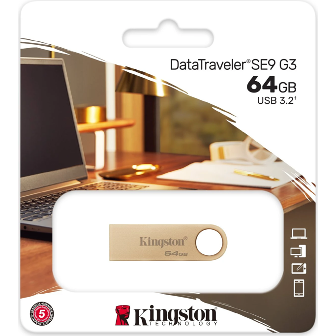 USB 64GB Kingston DT Metal, USB-A 3.2 Gen1, DTSE9G3/64GB - Slika 1