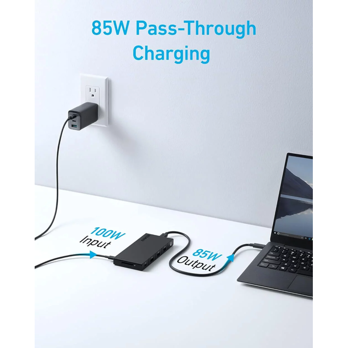 USB-C Hub Anker 364 10-in-1, USB-A, USB-C, PD, HDMI, SD, RJ45, A83A2G11 - Slika 6