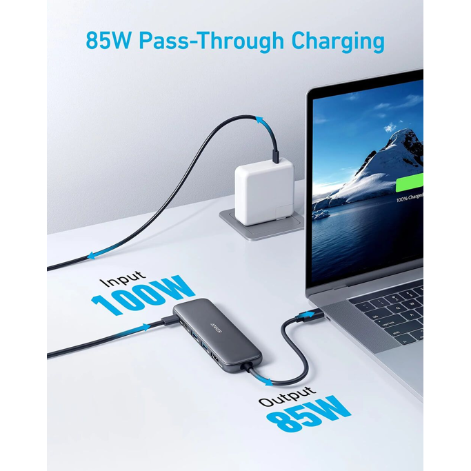 USB-C Hub Anker 5-in-1, USB-A, USB-C, PD, HDMI, A8355H11 - Slika 4