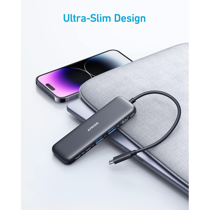 USB-C Hub Anker 5-in-1, USB-A, USB-C, PD, HDMI, A8355H11 - Slika 5