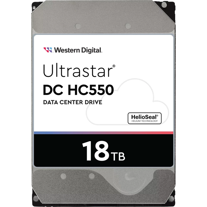 WD 18TB 3.5", 7200rpm, 512MB, 512e, Ultrastar DC HC550, WUH721818ALE6L4 - Slika 1