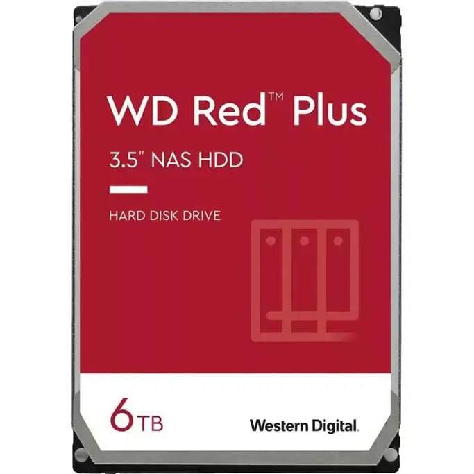 WD 6TB 3.5", 5400rpm, 256MB, Red Plus, WD60EFPX - Slika 1