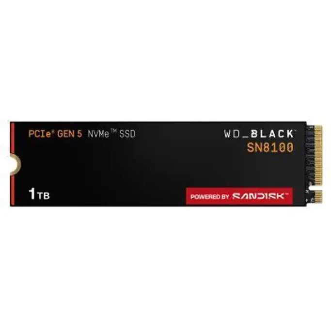 WD SSD 1TB M.2 Black SN8100 NVMe PCIe 5.0 x 4, WDS100T1X0M - Slika 2