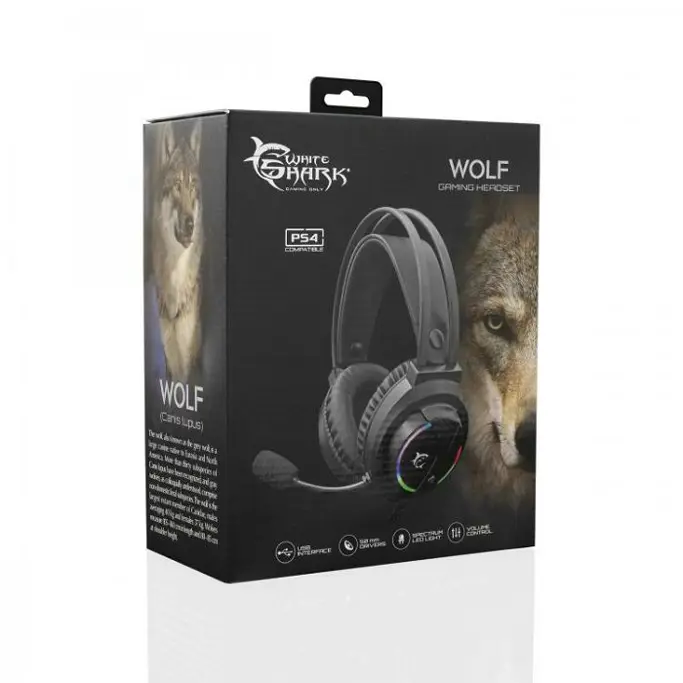 White Shark Headset GH-2044 WOLF, Crne - Slika 5